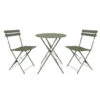 Bistro Set Belgrado Metal Steel Green