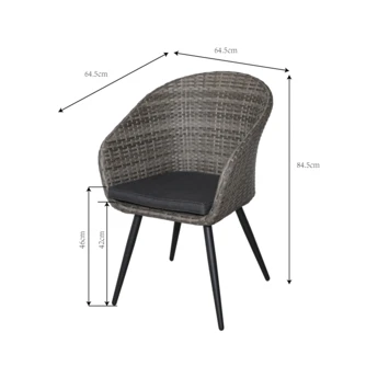 Stoel Modena Grijsbruin - Afbeelding 2
