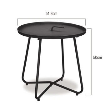 Bijzettafel Reno Zwart - Afbeelding 2