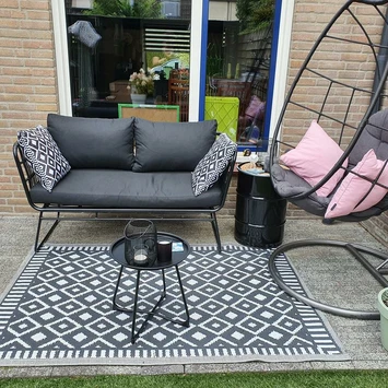 Loungebank Madrid Zwart - Afbeelding 3