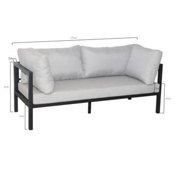 Loungebank Evora Antraciet - Afbeelding 2