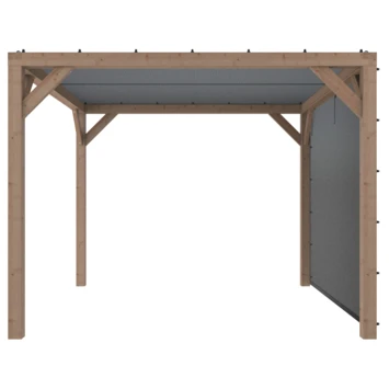 Pergola Silvano Douglas Incl. Schaduwdoek & Zijdoek 324x324 Cm - Afbeelding 6