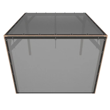 Pergola Silvano Douglas Incl. Schaduwdoek & Zijdoek 324x324 Cm - Afbeelding 9