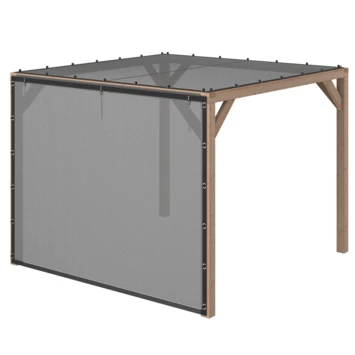 Pergola Silvano Douglas Incl. Schaduwdoek & Zijdoek 324x324 Cm - Afbeelding 10