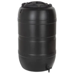 Practo Garden Classic Regenton Zwart Kunststof Incl. Kraan 210 Liter